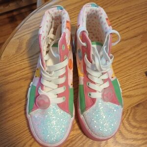 Pokemon Pink and Green Sparkly Sneakers
